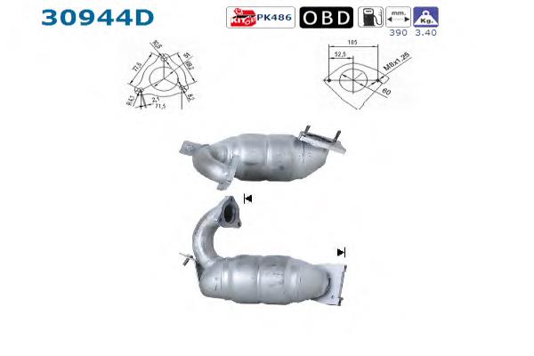 30944D AS/Auto Storm Каталітичний нейтралізатор відпрацьованих газів