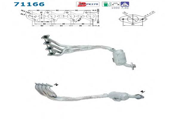 A1684904719 Mercedes Каталітичний нейтралізатор відпрацьованих газів