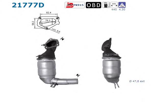 21777D AS/Auto Storm Каталітичний нейтралізатор відпрацьованих газів