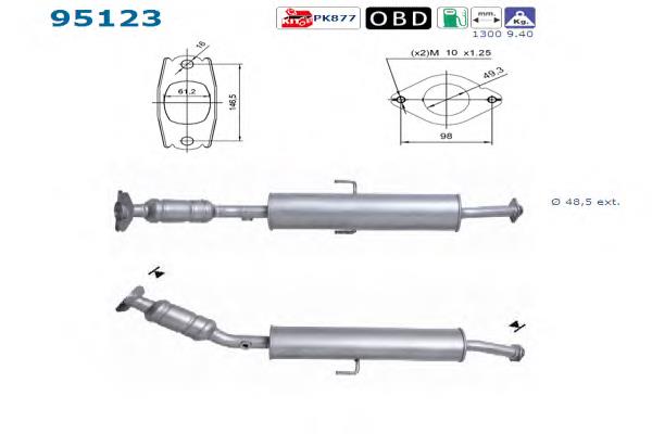 Купити 174100D390 Toyota Глушник, передня частина