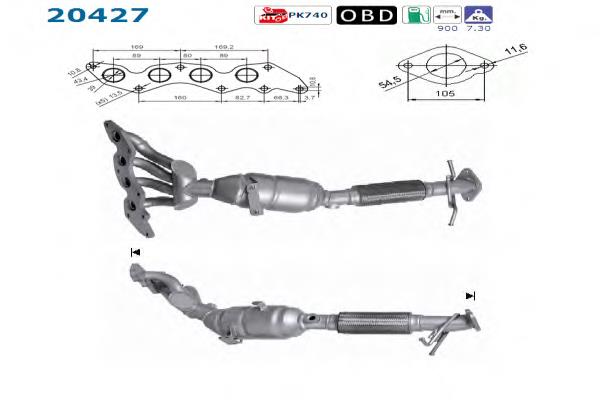 Конвертор-каталізатор (каталітичний нейтралізатор) Volvo V50 універсал (MW) (2004 - 2012) ціна, від 60.91 USD