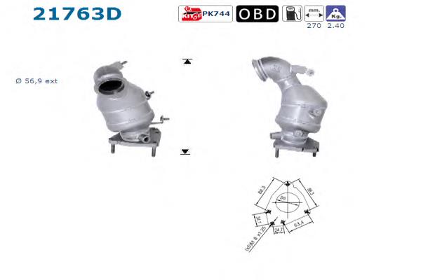 Конвертор-каталізатор (каталітичний нейтралізатор) BM Catalysts BM80322H ціна, від 230.66 USD