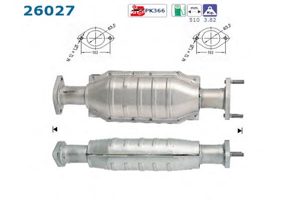 Конвертор-каталізатор (каталітичний нейтралізатор) 26027 AS/Auto Storm