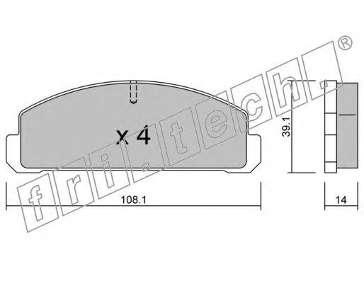 Колодки гальмівні передні, дискові 3090 Fri.tech