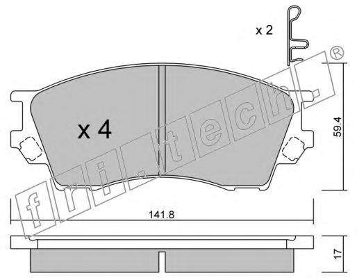 Колодки гальмівні передні, дискові 4890 Fri.tech