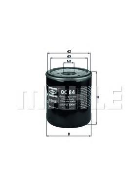 Масляний фільтр двигуна Mahle Original OC84 ціна, від 5.19 USD