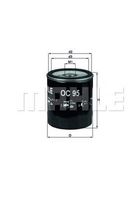 Масляний фільтр двигуна Mahle Original OC95 ціна, від 4.90 USD