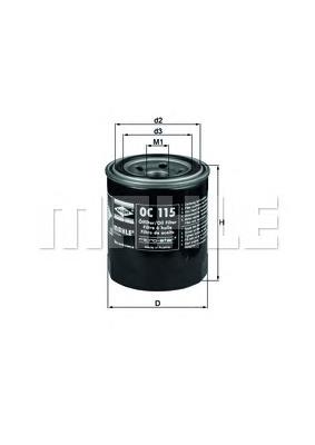 Масляний фільтр двигуна Mahle Original OC115 ціна, від 7.23 USD