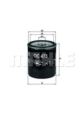 Масляний фільтр двигуна Mahle Original OC473 ціна, від 5.28 USD