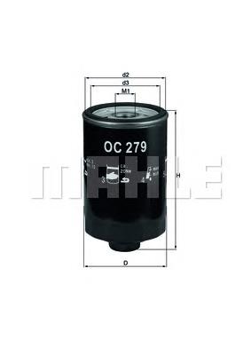 Масляний фільтр двигуна Mahle Original OC279 ціна, від 5.09 USD