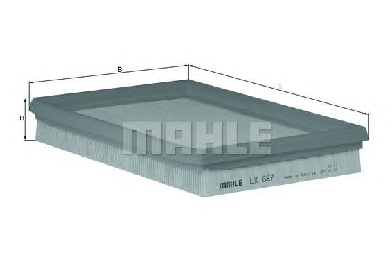 Елемент повітряного фільтра Mahle Original LX687 ціна, від 4.36 USD