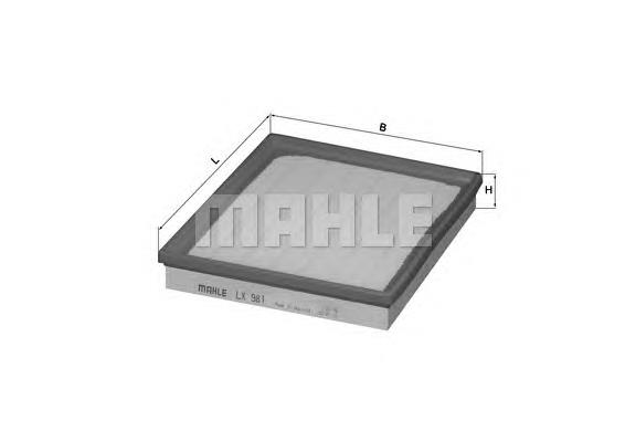 Елемент повітряного фільтра Mahle Original LX981 ціна, від 20.29 USD