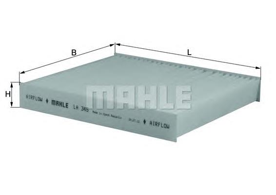 LA345 Mahle Original Внутрішньосалонний фільтр