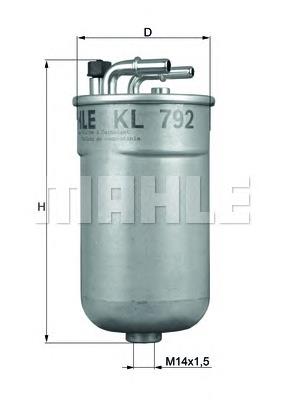 Купити KL792 Mahle Original Фільтр-відстійник палива грубої очистки