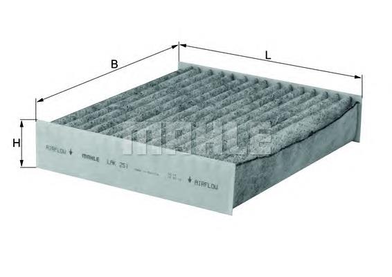 Фільтр повітряний обігрівача Mahle Original LAK251 ціна, від 6.75 USD