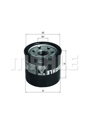 Масляний фільтр двигуна Mahle Original OC574 ціна, від 7.63 USD