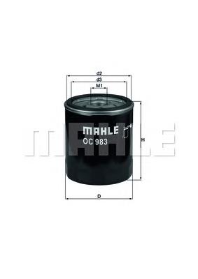 Масляний фільтр OC983 Mahle Original