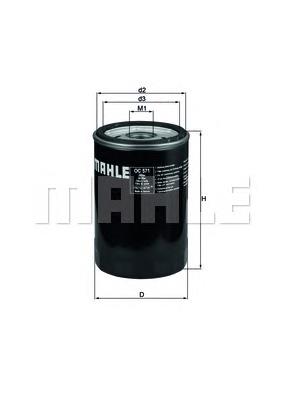 Масляний фільтр двигуна Mahle Original OC571 ціна, від 6.35 USD