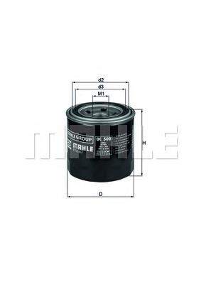 Масляний фільтр двигуна Mahle Original OC500 ціна, від 5.19 USD