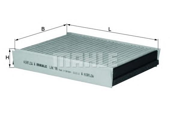 Фільтр повітряний обігрівача Mahle Original LAK98 ціна, від 17.88 USD