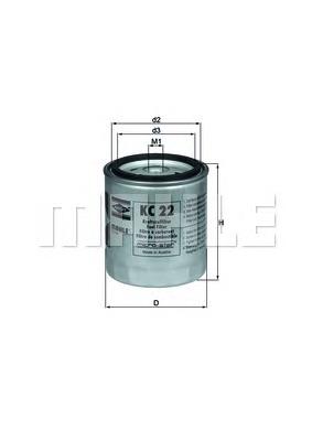 Паливний фільтр KC22 Mahle Original