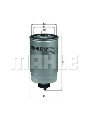 Паливний фільтр KC140 Mahle Original