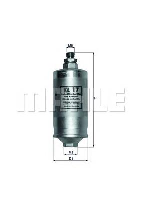 Паливний фільтр KL17 Mahle Original