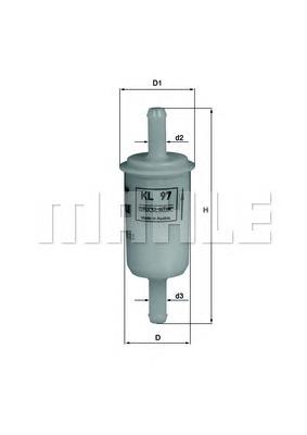 Паливний фільтр KL97 Mahle Original