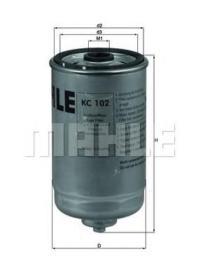 Фільтр паливний Mahle Original KC102