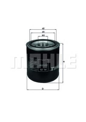 AL25 Mahle Original фільтр осушувача повітря (вологомастиловідділювача (TRUCK))
