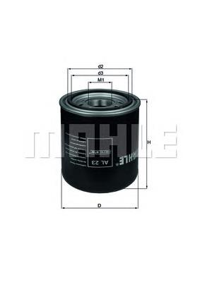 AL23 Mahle Original Фільтр осушувача повітря (вологомастиловідділювача) (TRUCK)