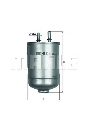 Купити KL48515D Mahle Original Фільтр-відстійник палива грубої очистки