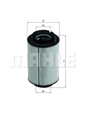 Паливний фільтр KX178D Mahle Original