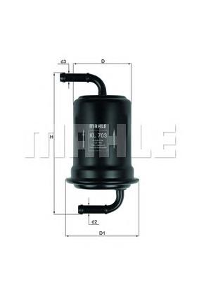 Фільтр тонкого очищення палива Mahle Original KL703 ціна, від 5.45 USD