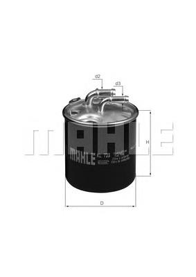 Паливний фільтр KL723D Mahle Original