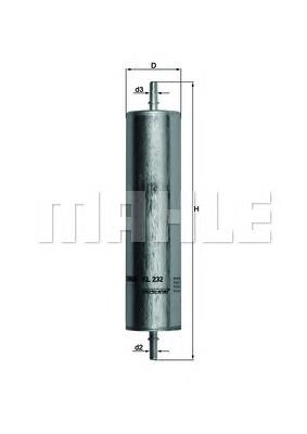 Паливний фільтр KL232 Mahle Original