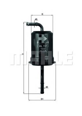 Фільтр тонкого очищення палива Mahle Original KL117 ціна, від 5.19 USD