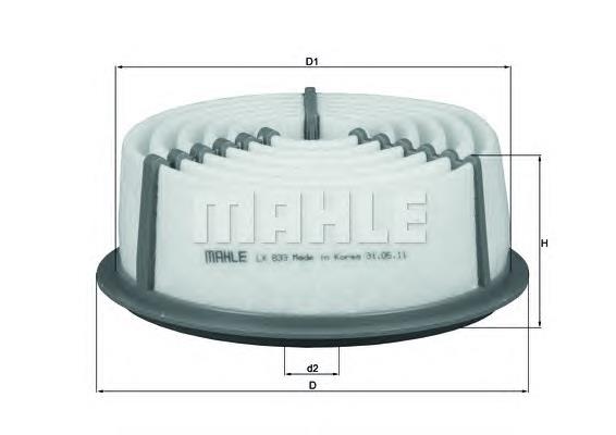 Повітряний фільтр LX833 Mahle Original