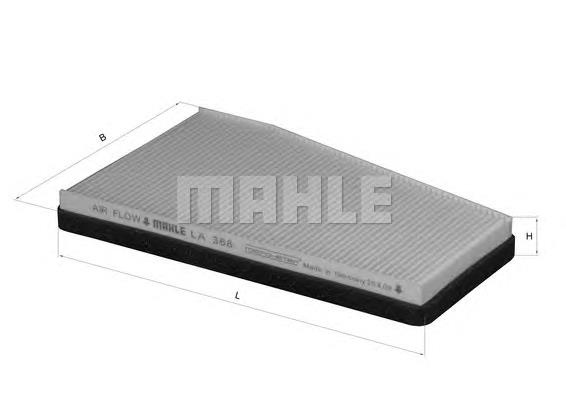 Купити LA368 Mahle Original Фільтр салону вугільний