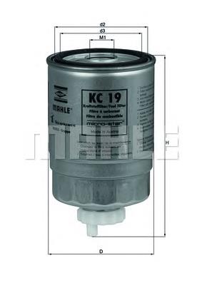 Паливний фільтр KC19 Mahle Original