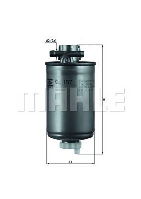 Купити KL197 Mahle Original Фільтр-відстійник палива грубої очистки