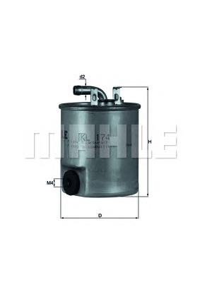 Купити KL174 Mahle Original Фільтр-відстійник палива грубої очистки
