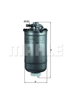 Фільтр тонкого очищення палива Mahle Original KL1571D ціна, від 20.15 USD