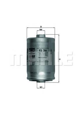 Купити KL36 Mahle Original Фільтр-відстійник палива грубої очистки