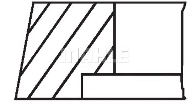 00280V0 Mahle Original Кільця поршневі на 1 циліндр, STD.