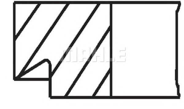 00524N1 Mahle Original Кільця поршневі на 1 циліндр, 1-й ремонт (+0,25)