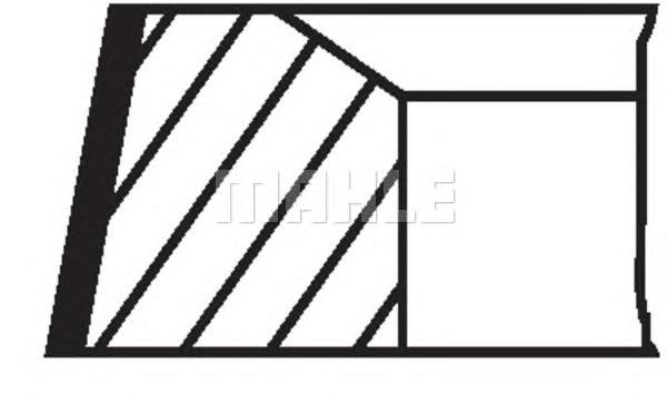 00101N2 Mahle Original Кільця поршневі на 1 циліндр, 2-й ремонт (+0,50)