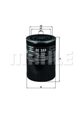 Масляний фільтр двигуна Mahle Original OC248 ціна, від 11.07 USD