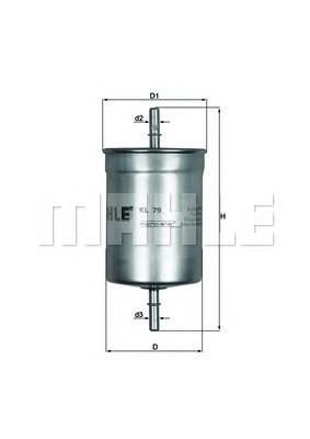 Фільтр тонкого очищення палива Mahle Original KL79 ціна, від 7.56 USD