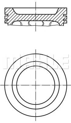 0303400 Mahle Original Поршень в зборі